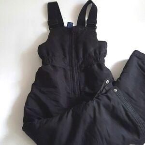 Falls Creek Kids Unisex Black Snow Bibs Winter Outerwear Snow Pants Size XS